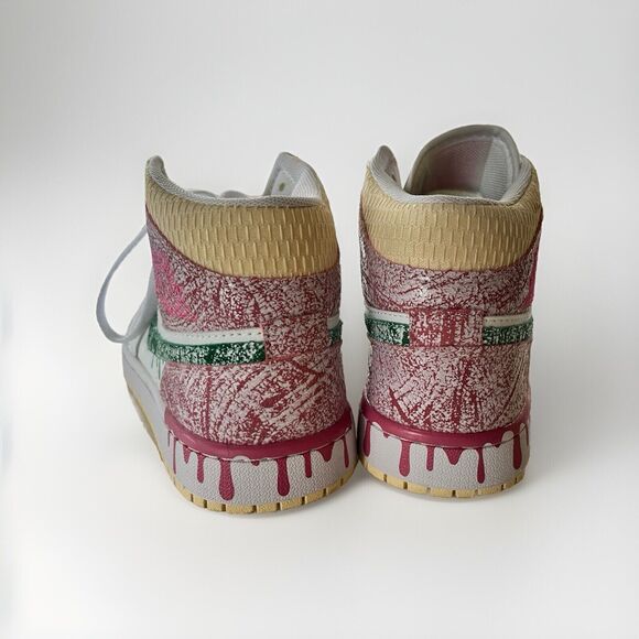 Nike Air Jordan 1 Mid Paint Drip Ice Cream White Pink Size 7Y/8.5 Women - Picture 3 of 13